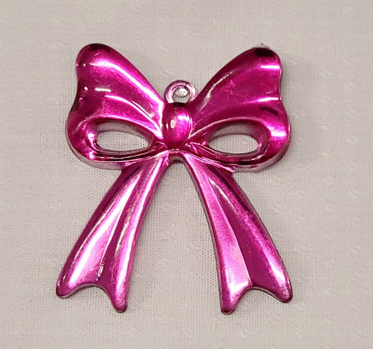 Fuchsia Bow Plastic