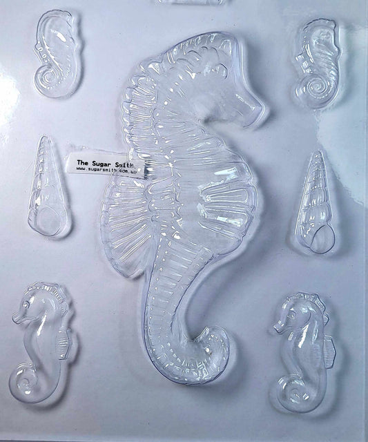 Seahorse Large & Screw Shell Chocolate Mould