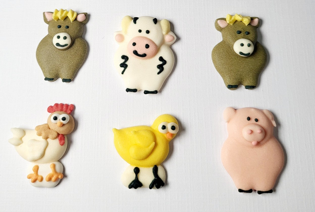 Farm Animals Pkt 6 Royal Icing