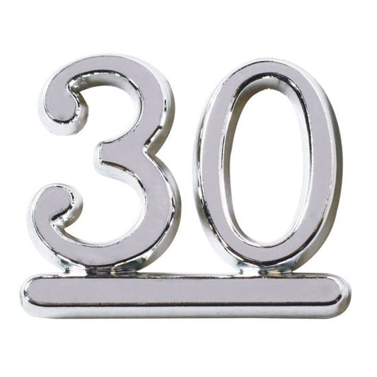 Silver 1inch Sign # 30 Bulk Pack x 6