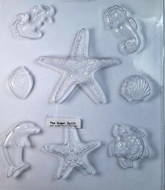 Starfish Seahorse Shell and Sea Theme Chocolate Mould