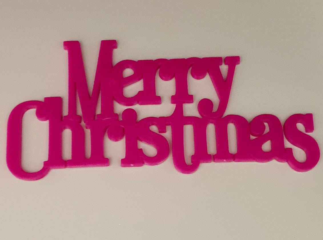 Merry Christmas Bright Colours Large 2 in pkt Magenta & Green